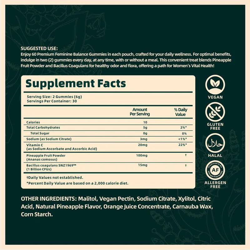 Feminine Balance Gummies (+ Free Bottle)